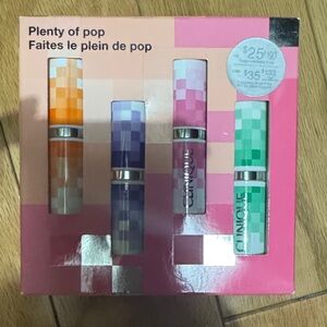 Clinique Plenty of Pop Lipstick Trio - Orange, Purple, Green